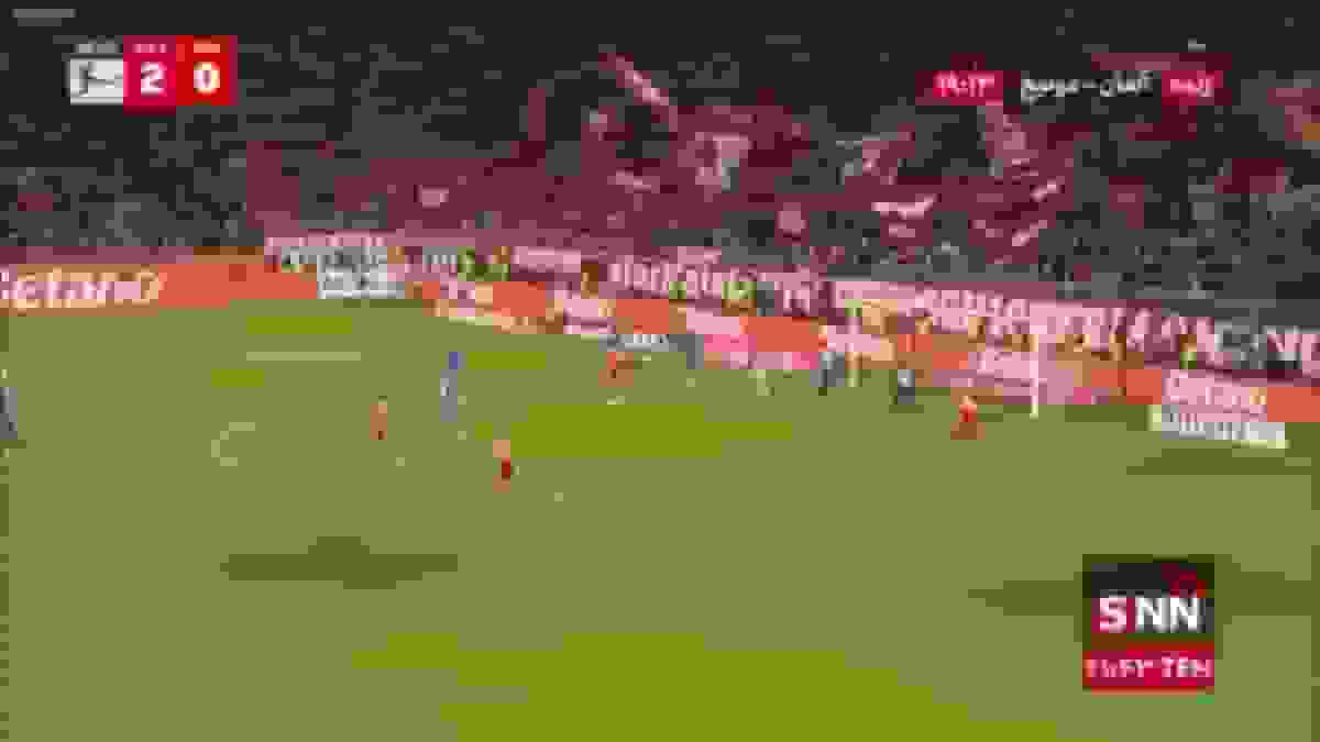 اولین گل جکسون با پیراهن بایرن در دقیقه ۴۳