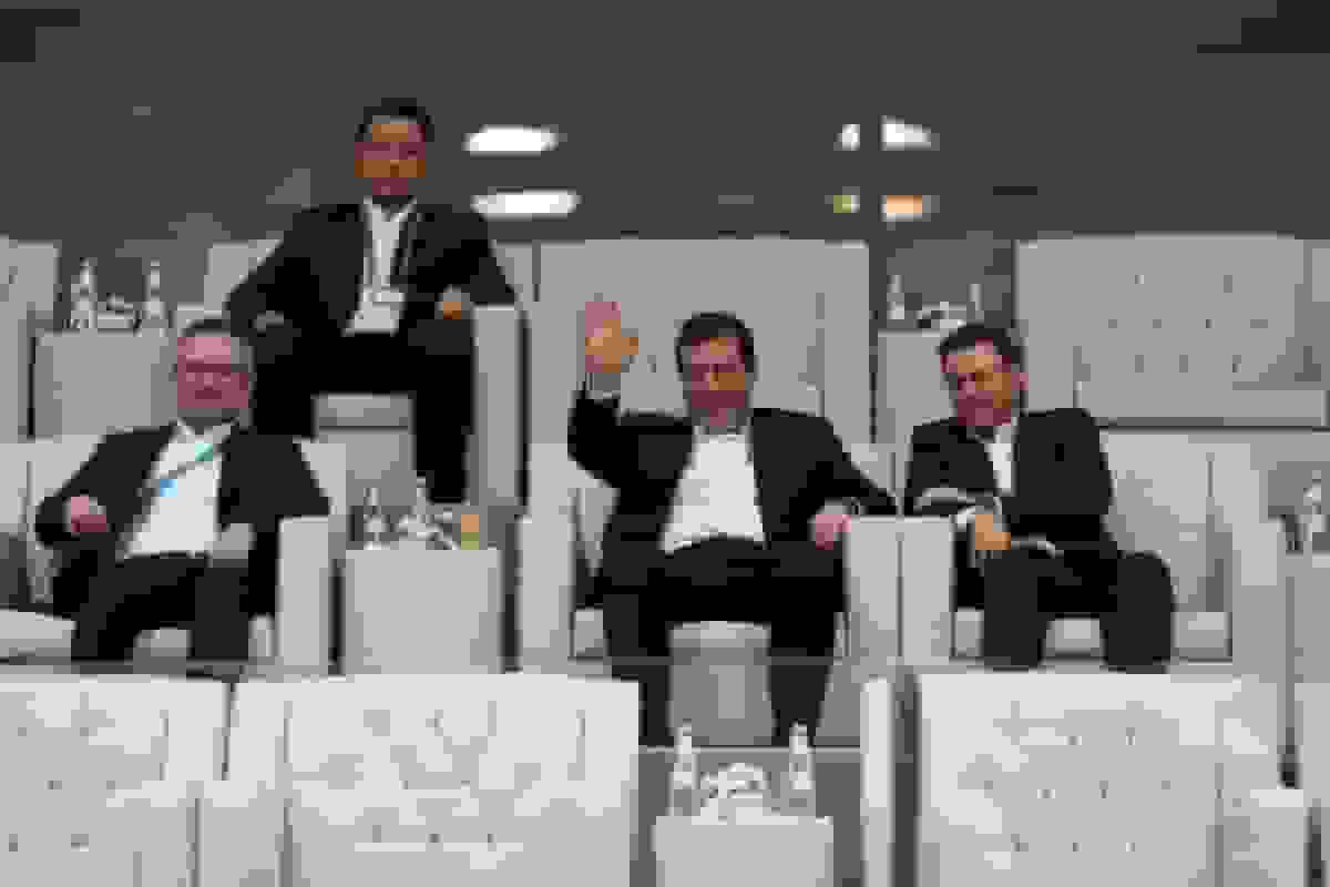 تماشای دیدار والیبال ایران و ترکیه توسط وزیر ورزش در بازیهای کشورهای اسلامی