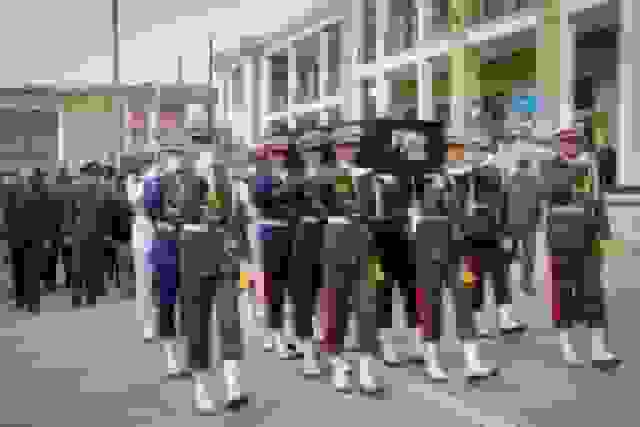 تشییع پیکر همسر شهید سرلشکر فلاحی در دافوس ارتش