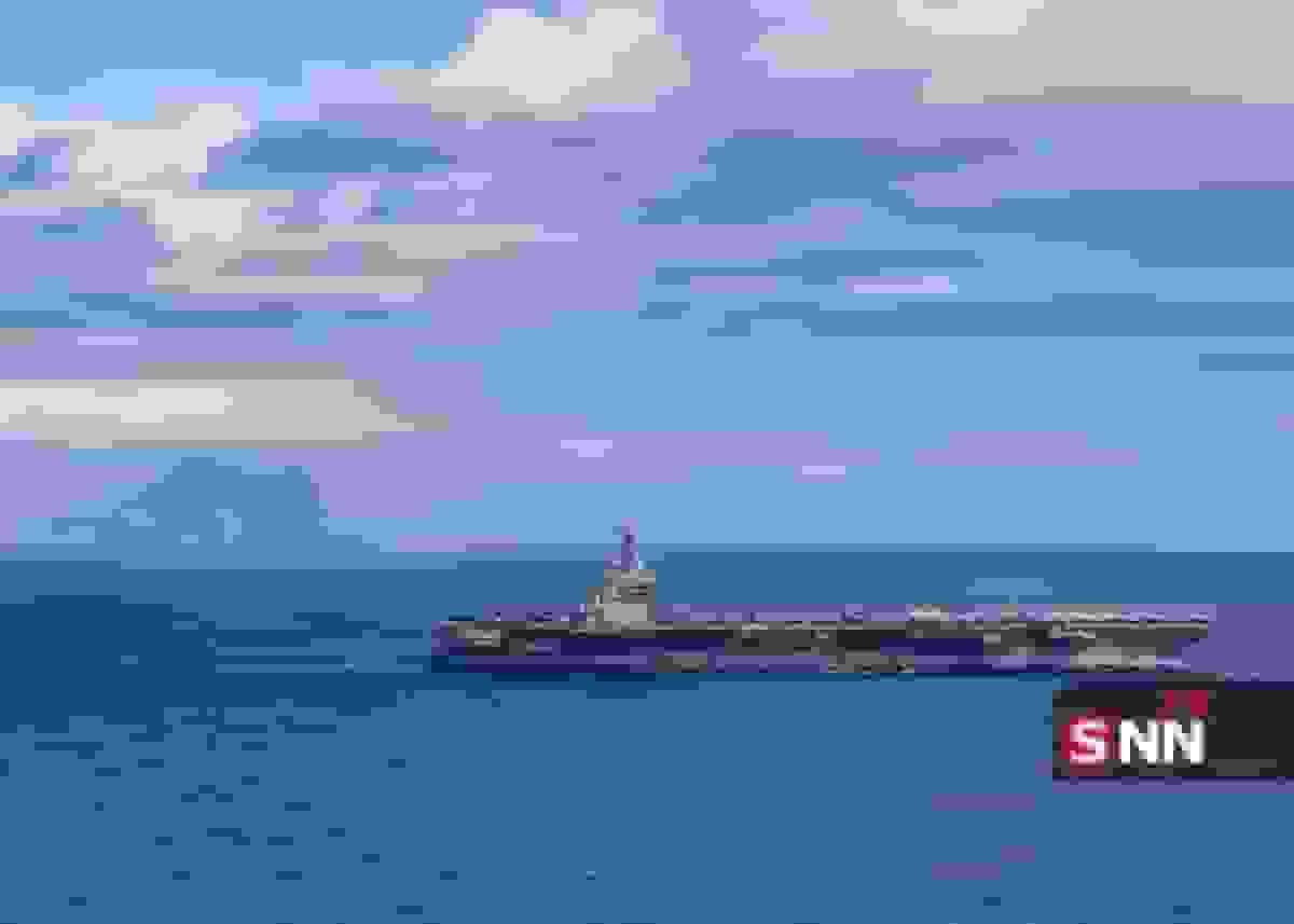 ناو هواپیمابر فورد آمریکا وارد دریای کارائیب شد