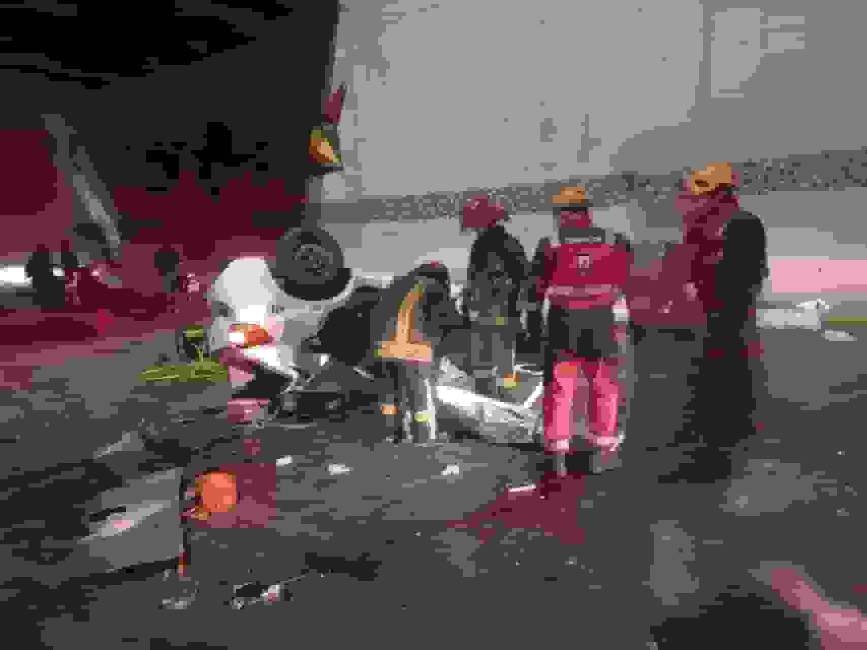 سقوط تیبا از پل عباسپور مشهد بر روی موتورسوار؛ یک کشته و ۵ مصدوم