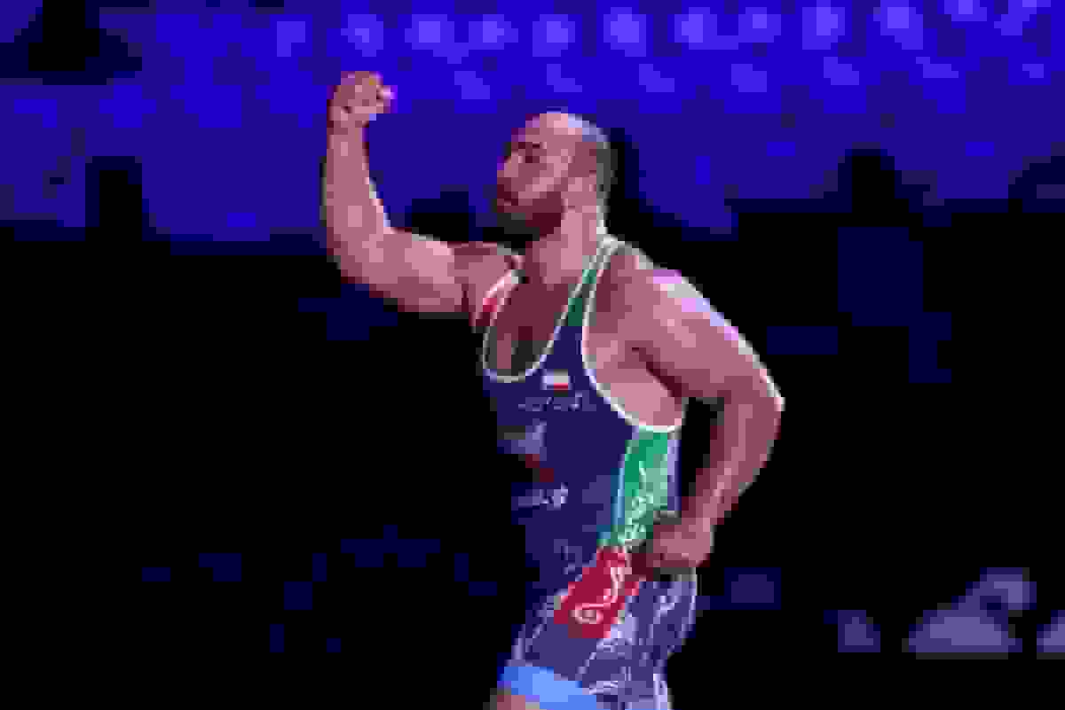 امیرحسین زارع فینالیست مسابقات کشتی آزاد فوق سنگین