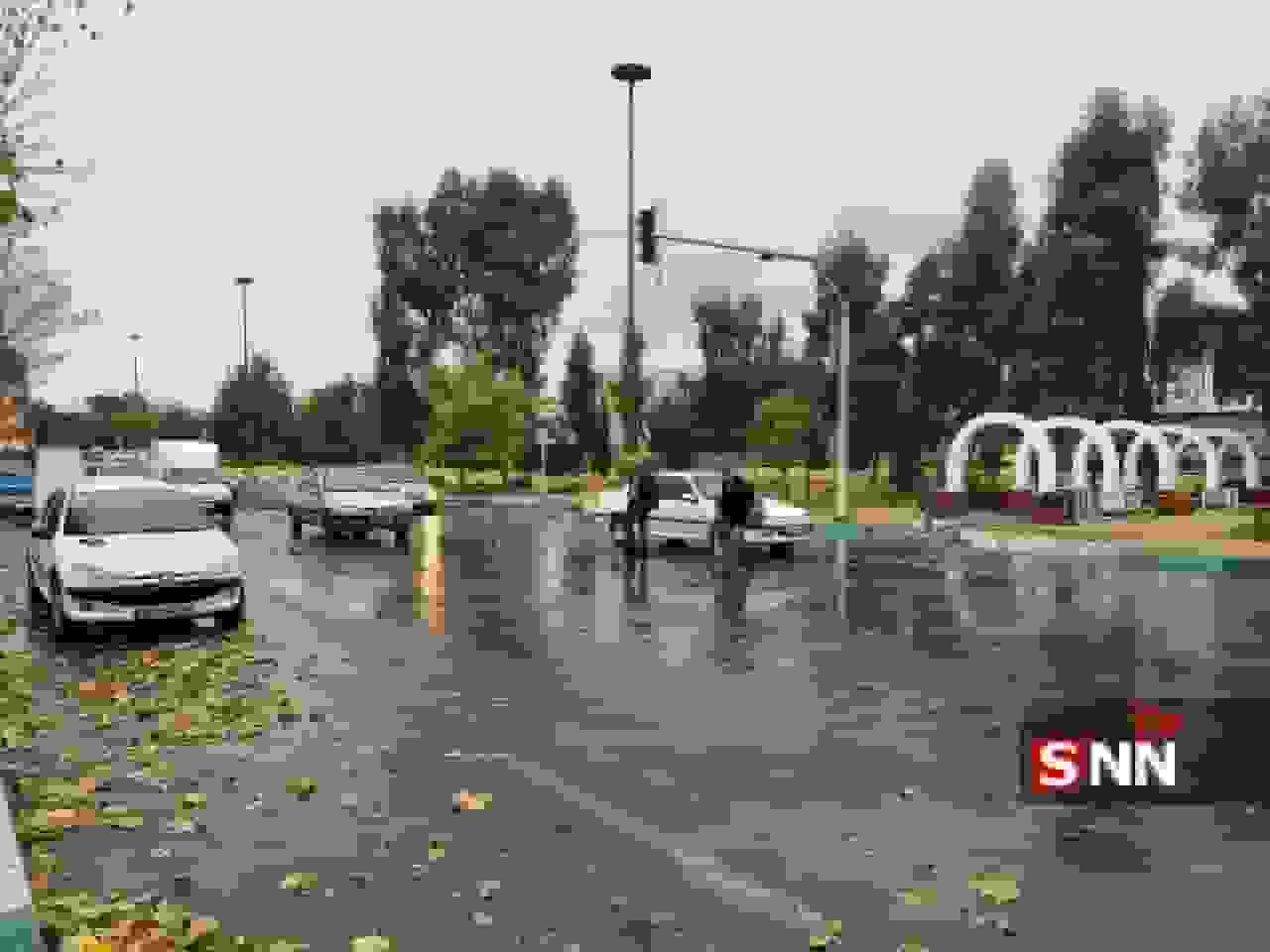 باران پاییزی در اصفهان