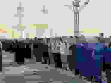 نماز باران در حرم مطهر رضوی با حضور پرشور زائران