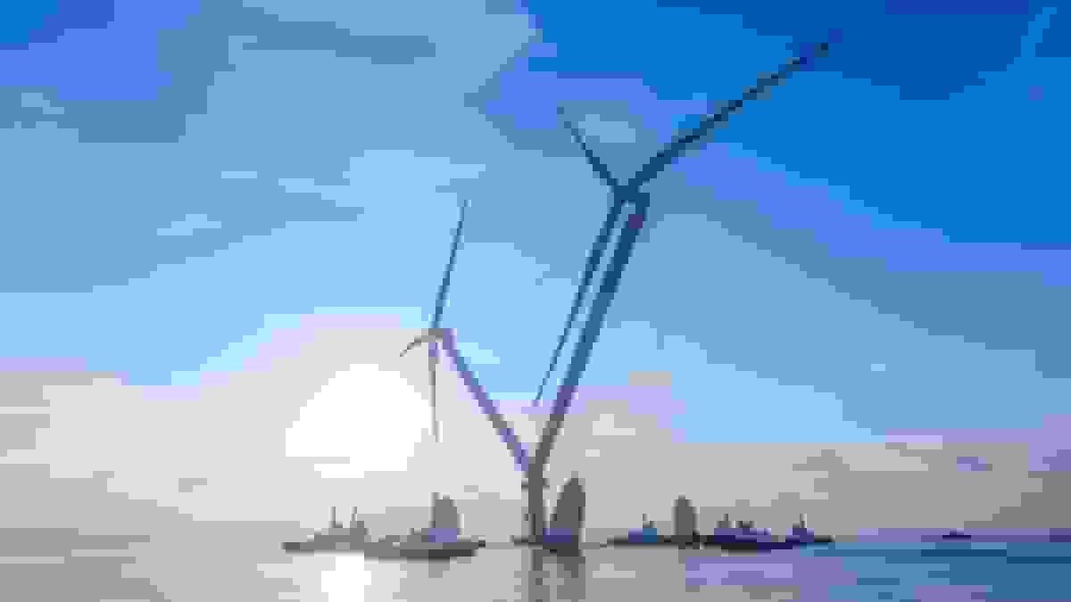 یک شرکت چینی میخواهد بزرگترین توربین بادی شناور جهان را بسازد