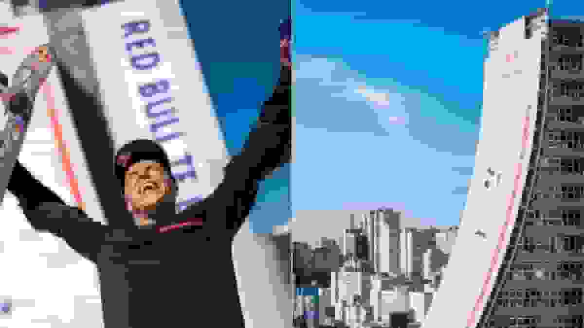 پرش تاریخی با اسکیتبرد از ساختمان ۲۲ طبقه توسط ورزشکار ۷۰ ساله برزیلی