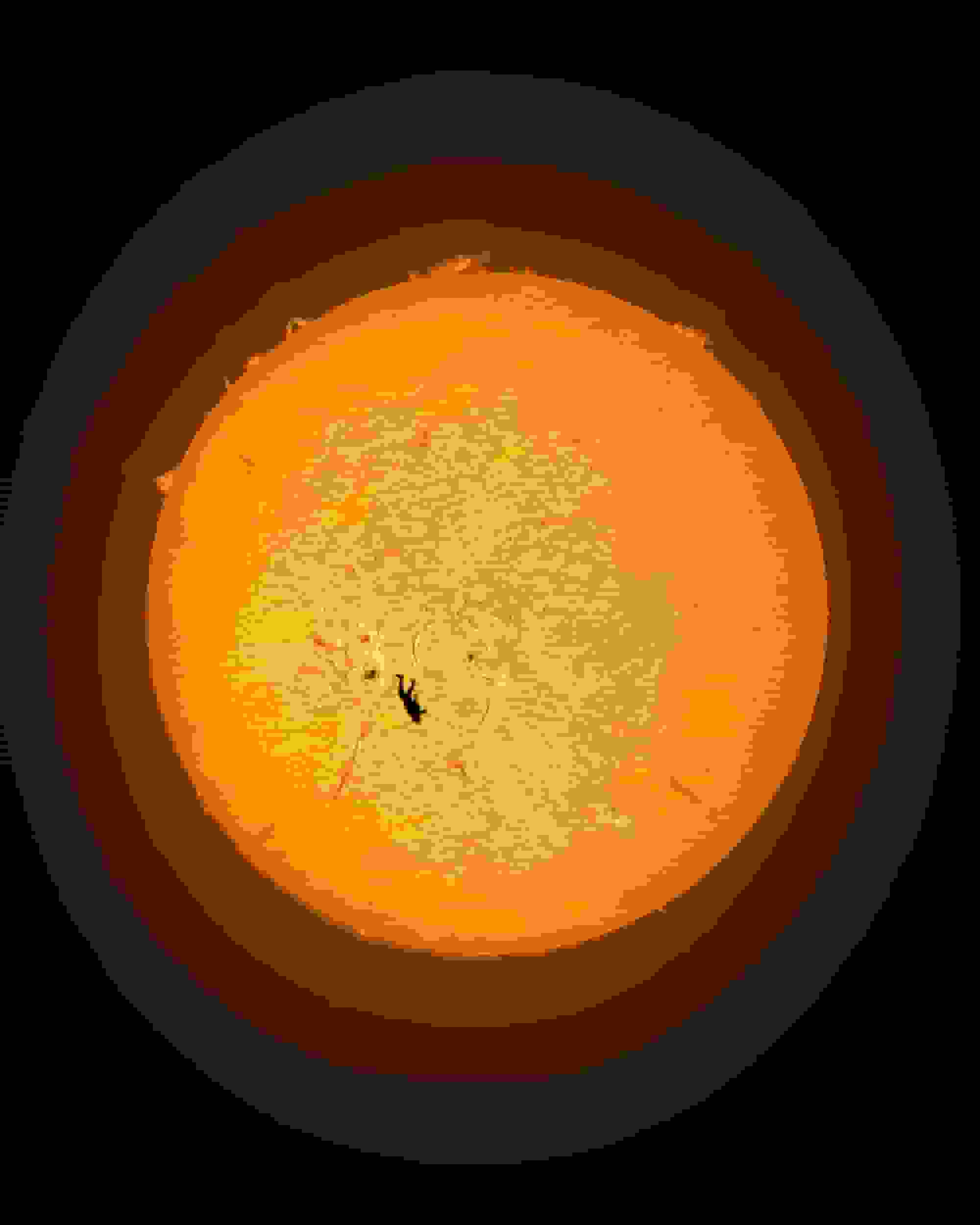 یک چترباز در تصویر خیرهکنندهای در حال سقوط از خورشید ظاهر میشود